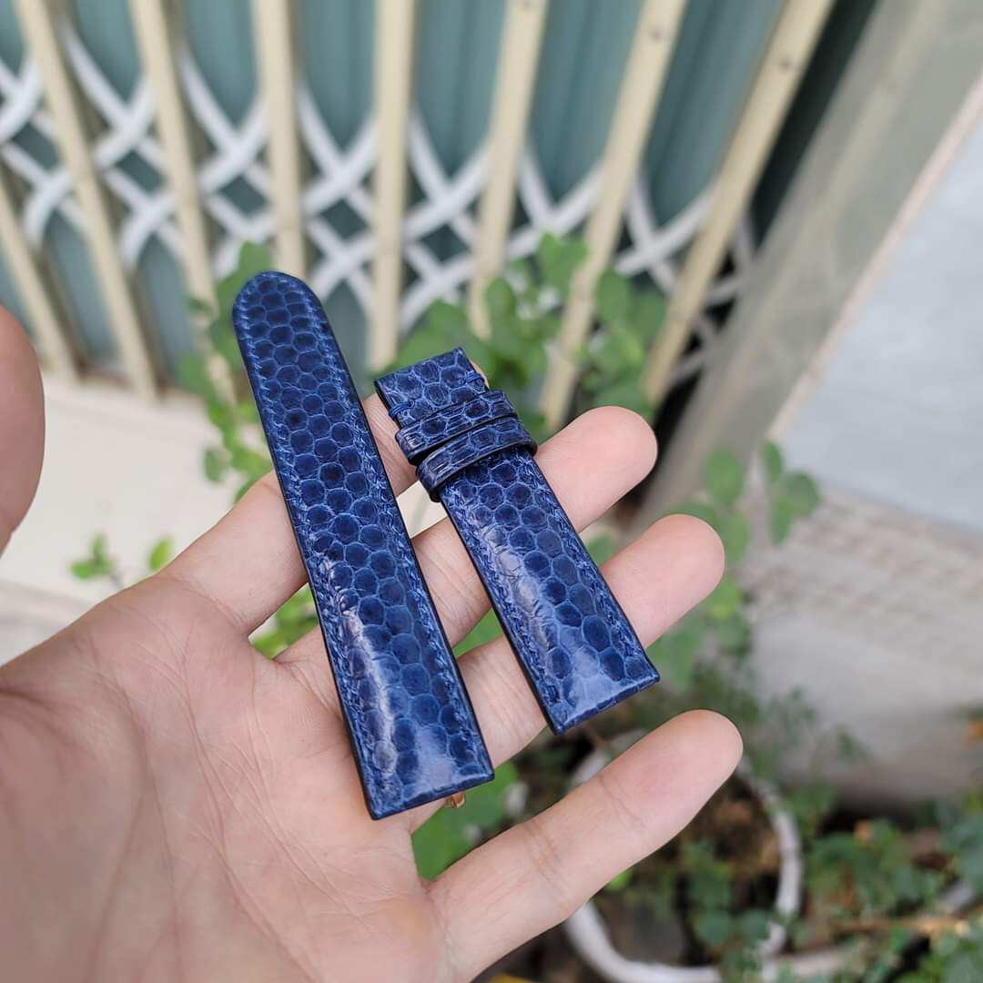 Handmade - Dây đồng hồ da rắn biển