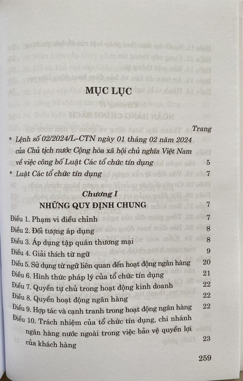 Luật Các Tổ Chức Tín Dụng