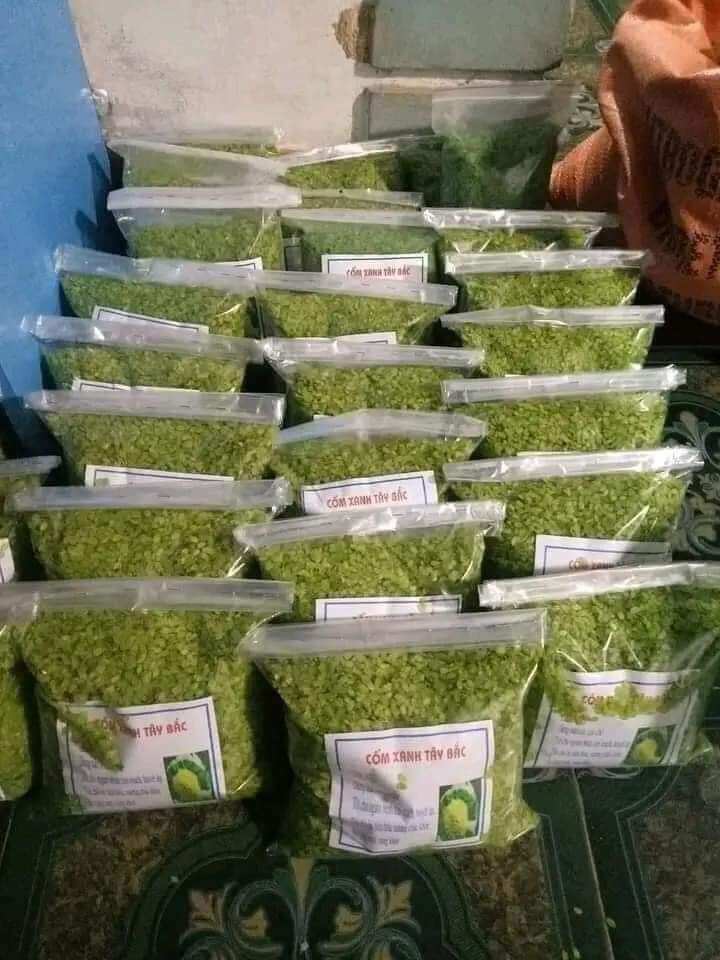 500g cốm xanh tây bắc hạt to, thơm ngon
