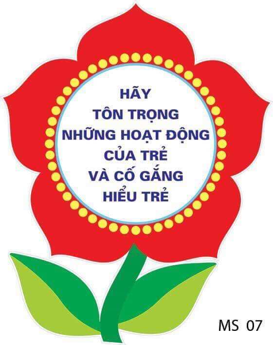 hoa biểu ngữ dành cho trường mầm non