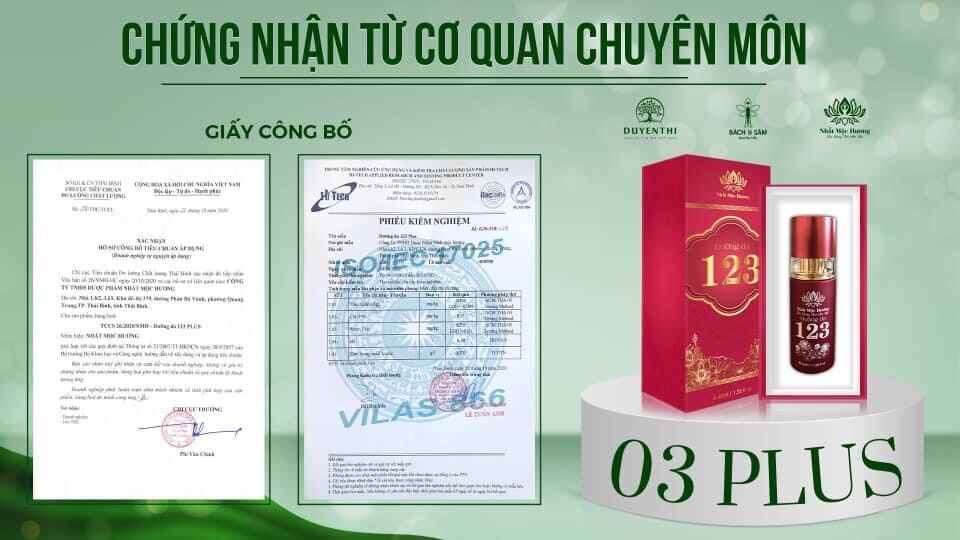 Dưỡng da 123 Bạch linh -bách y sâm (hộp 5 chai x10ml)