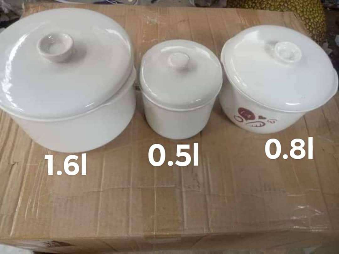 Thố sứ, nắp sứ nồi bear 0.5l/0.8l/1,6l