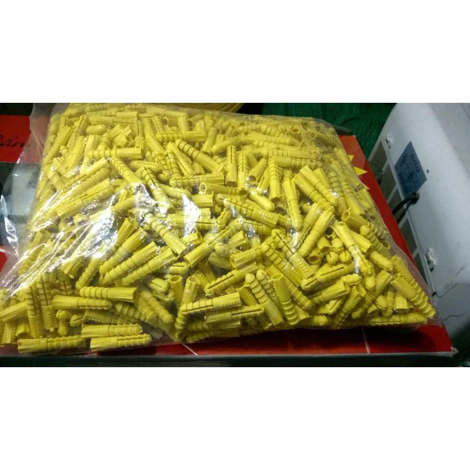 Túi nở nhựa, tắc kê vàng 8mm bịch 100 chiếc
