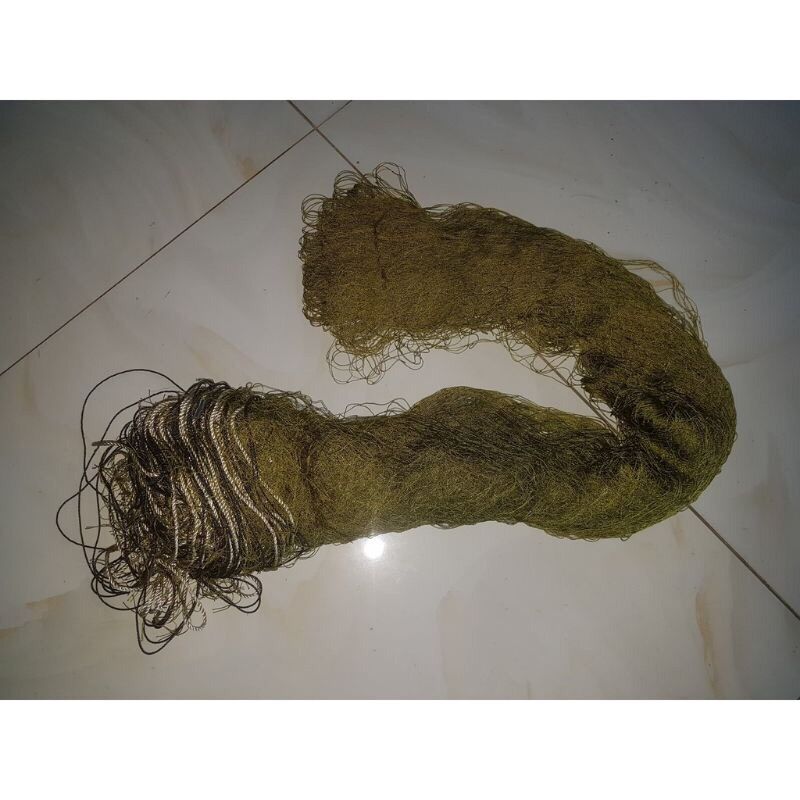 20m lưới bẫy sóc bẫy chồn cao 2m , làm từ dù thái , sợi dù siêu tàng hình màu cỏ khô , có thắt chống gió và bấm chì