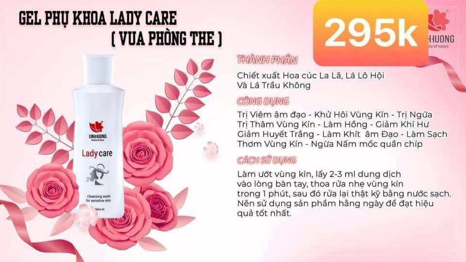 GEL VỆ SINH VÙNG KÍN. LADY CARE LINH HƯƠNG