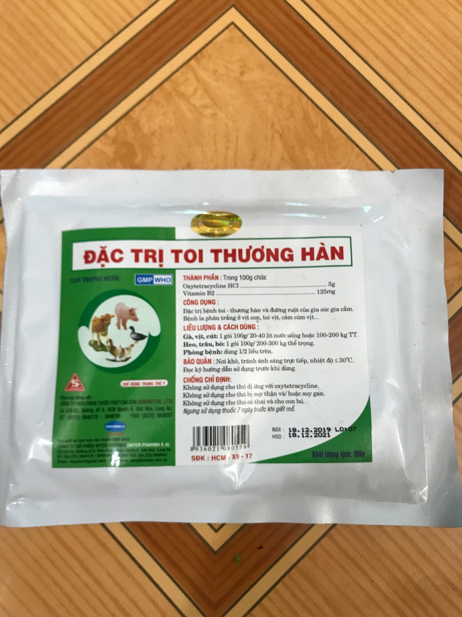Freeship Tuấn thuốc thú y (ĐẶC TRỊ TOI THƯƠNG HÀN)gói 100g.
