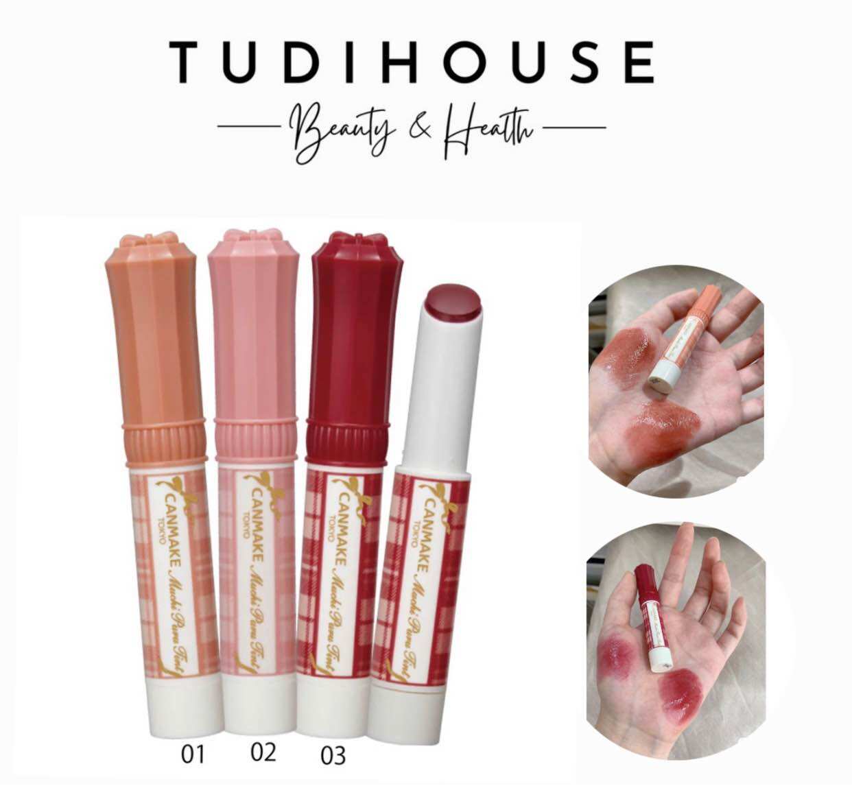 Son tint dưỡng Canmake Muchi Puru Tint