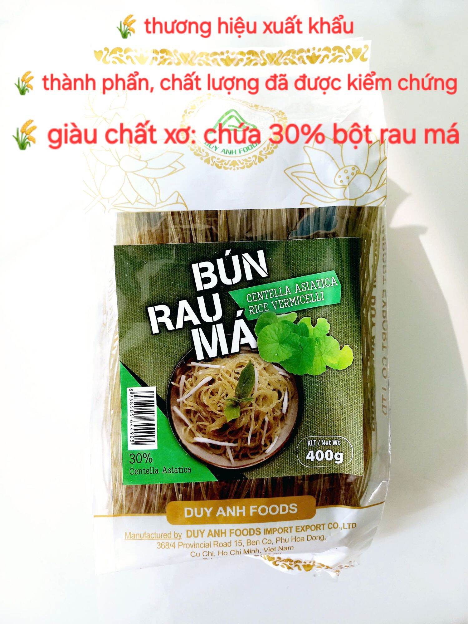 400g Vermicelli with 30% Pennywort Powder Duy Anh Foods