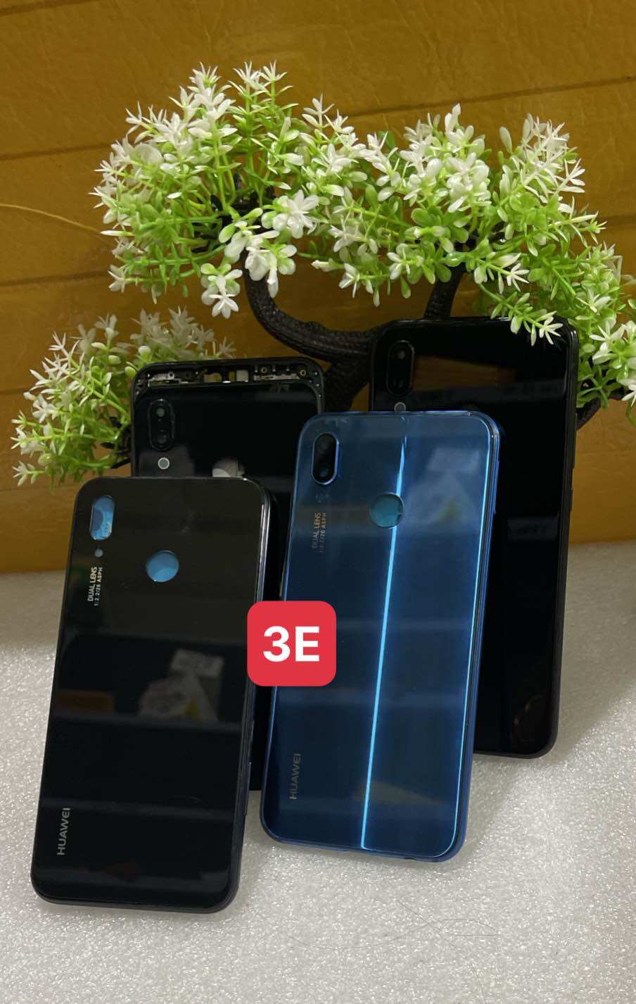 Vỏ Huawei Nova 3E zin full kính camera sau với khay sim,vỏ đẹp giá tốt