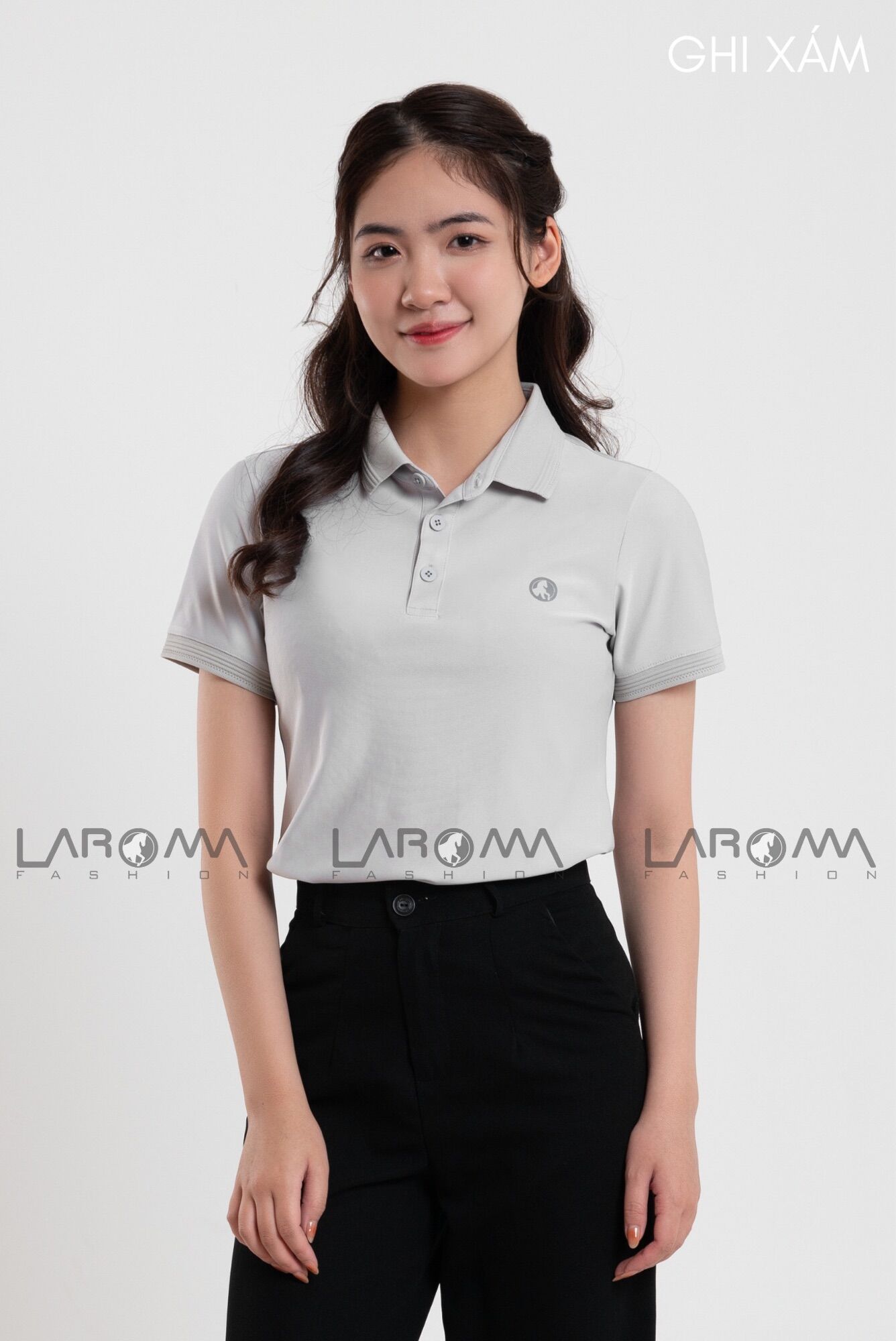 Áo polo phông có cổ Laroma của nữ