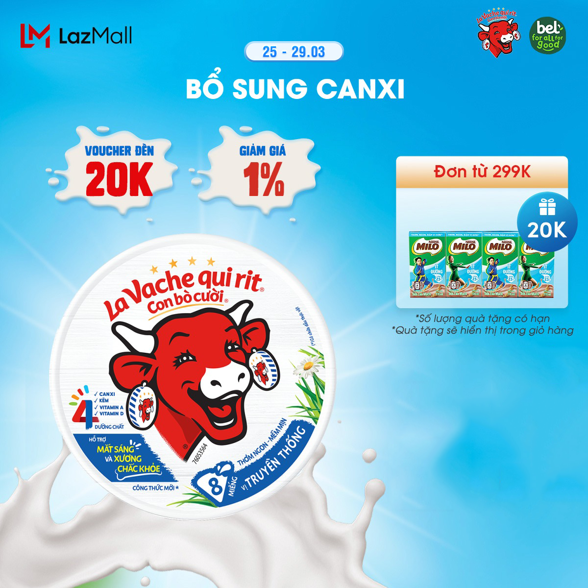 Phô mai Con Bò Cười - 8 miếng (112G)