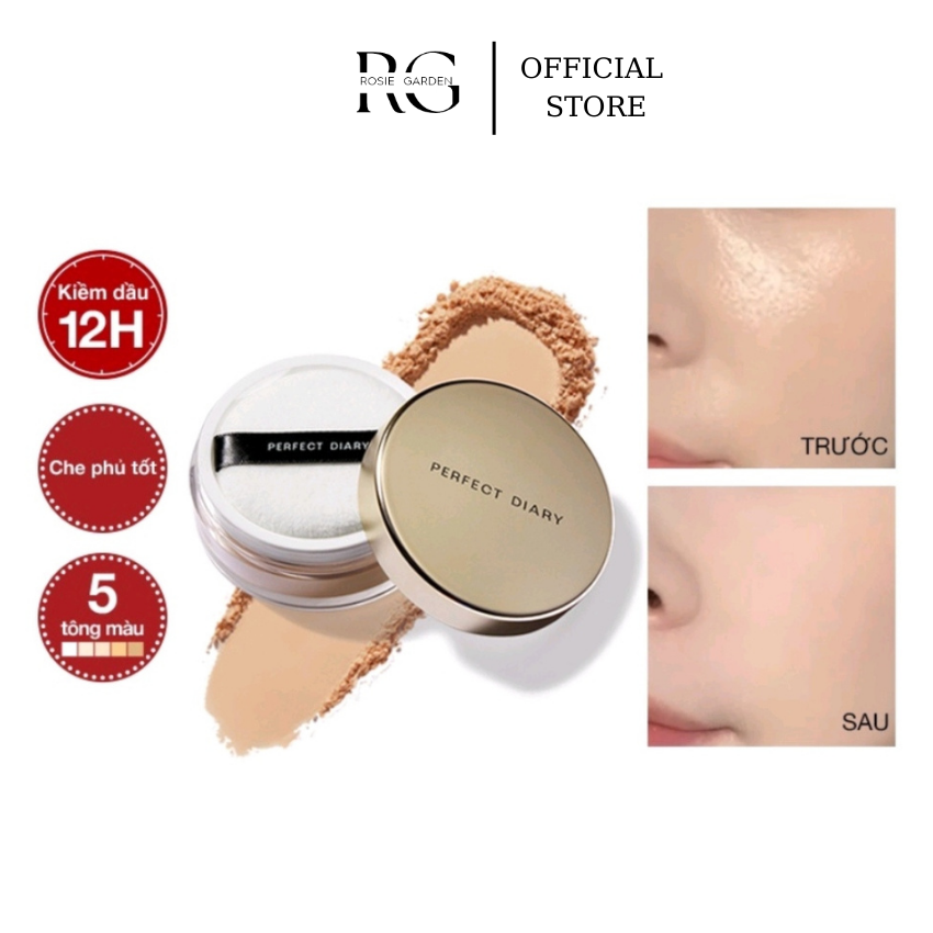Phấn phủ kiềm dầu Perfect Diary Perfect chống thấm nước kiểm soát dầu lên đến 12h