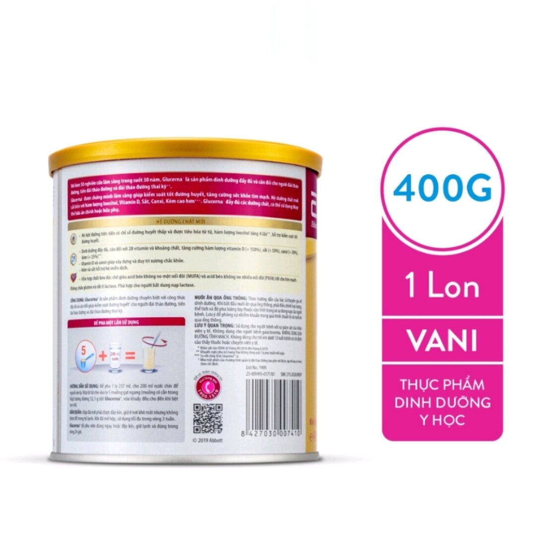 Sữa Bột Glucerna Hương Vani 400g [Date Mớ]