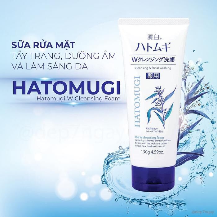 Sữa rửa mặt ý dĩ Hatomugi Naturie tuyp 130g