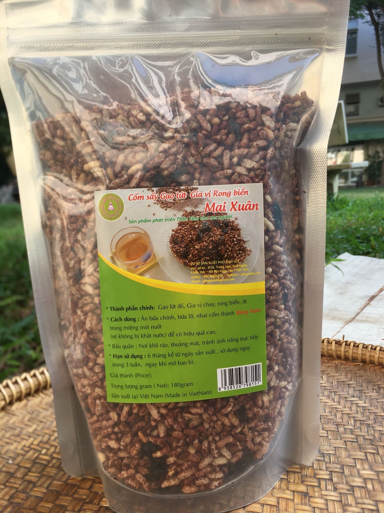 [HCM] Cốm gạo lứt ăn liền Mai Xuân 300gr