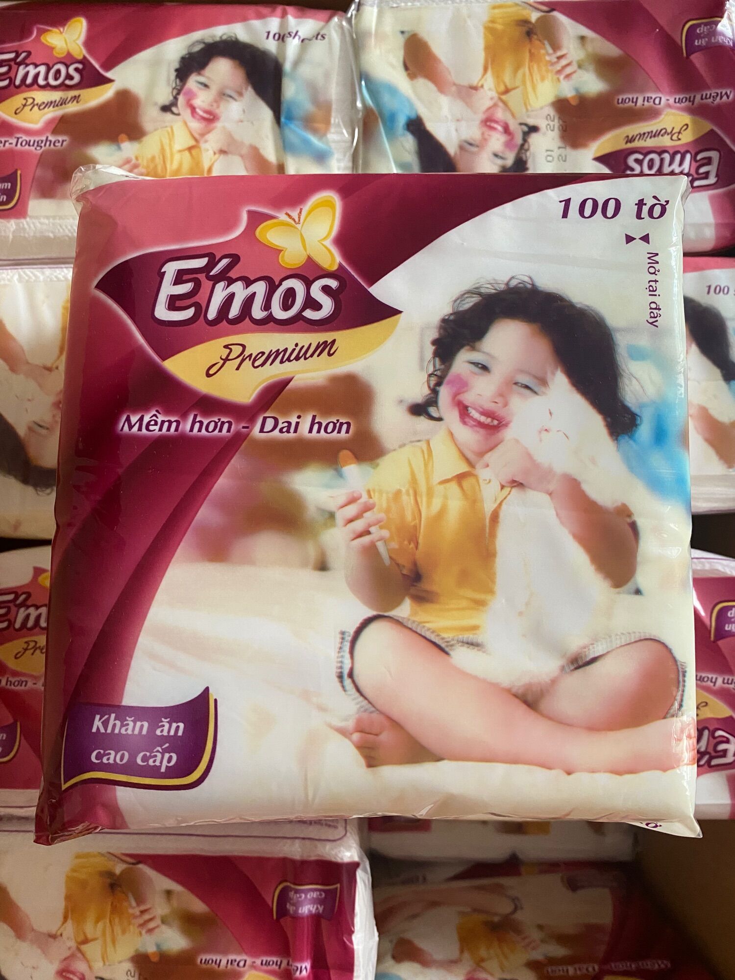Combo 5 gói khăn giấy cao cấp emos siêu mịn,
