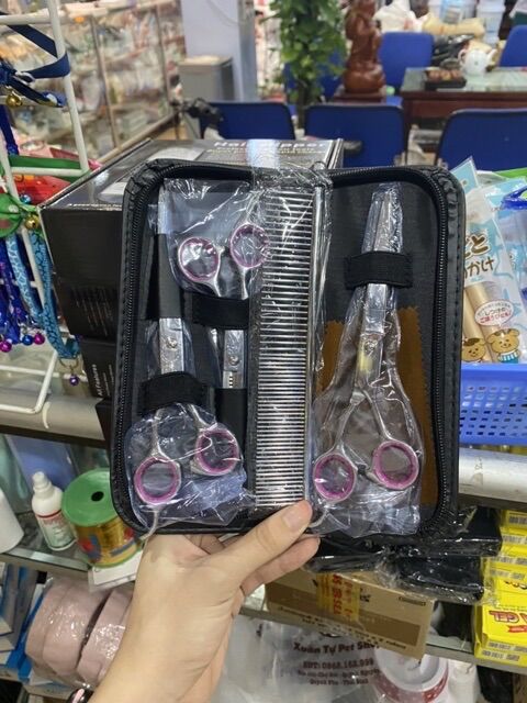 Bộ Kéo Cắt Tỉa Lông 4 Món Cho Chó Mèo