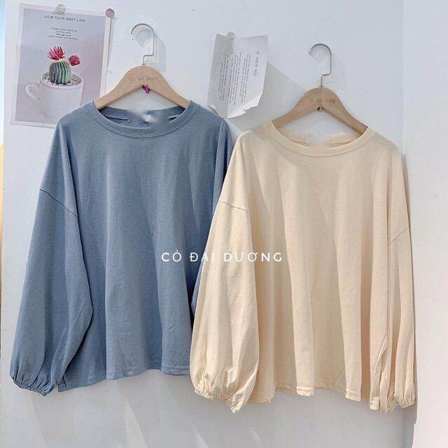 Áo cổ tròn dài tay