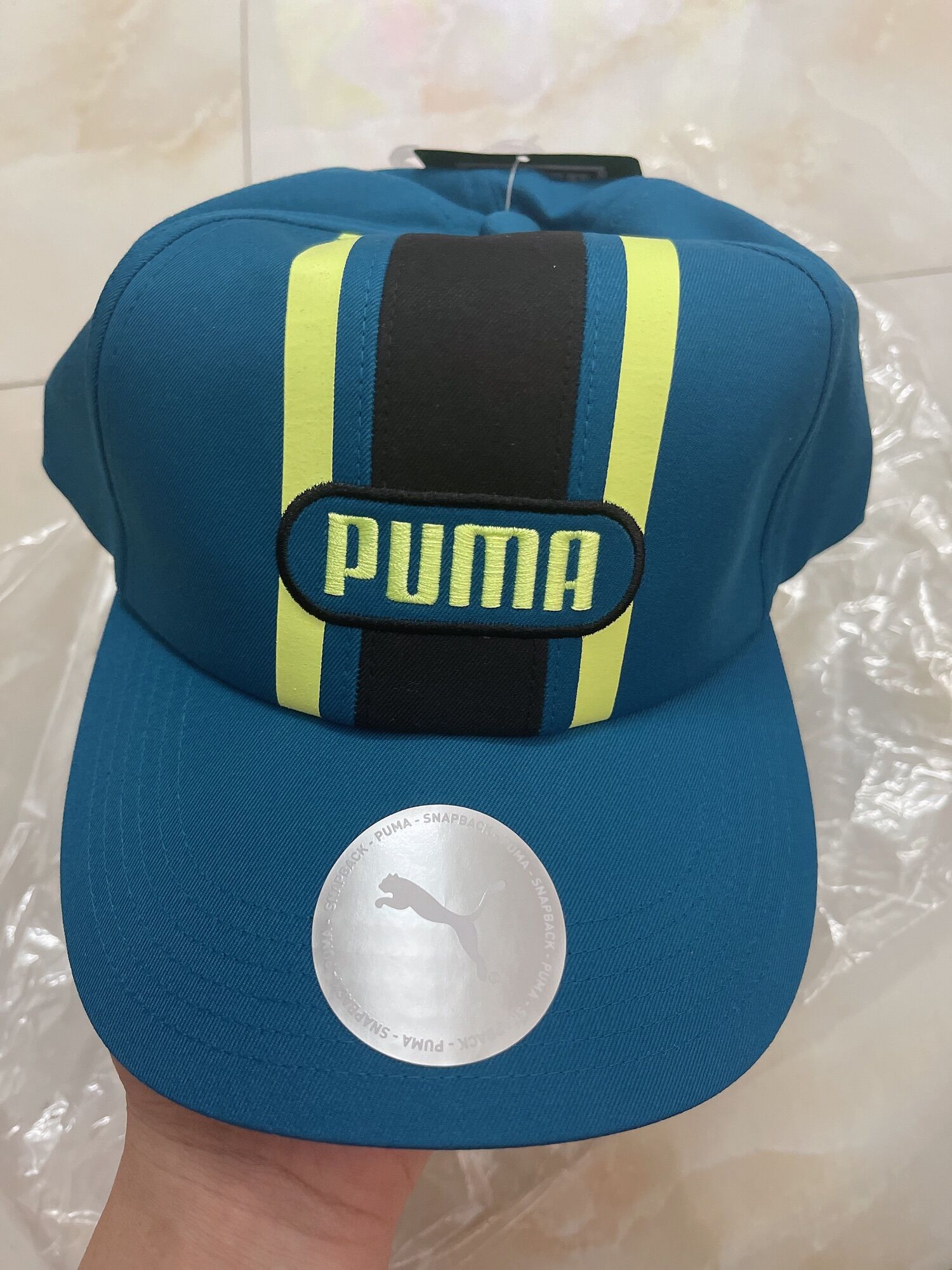 ( Auth + Ảnh thật ) Nón Puma Digi Blue Puma Black Yellow Mỹ.