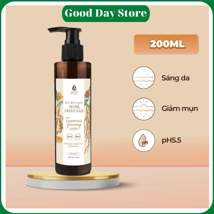 Sữa Rửa Mặt Nghệ Nhân Sâm MELA Sáng Da Sạch Mụn Bớt Thâm