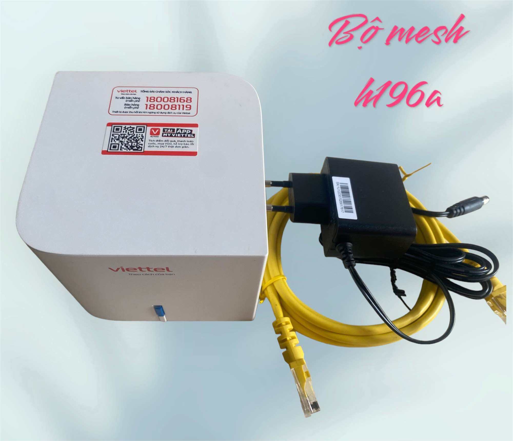 Mesh wifi Viettel H196A (MỚI 100%) FULL HỘP 2 băng tần 2.4G & 5G đầy đủ phụ kiện nguồn-Hàng Chính Hãng