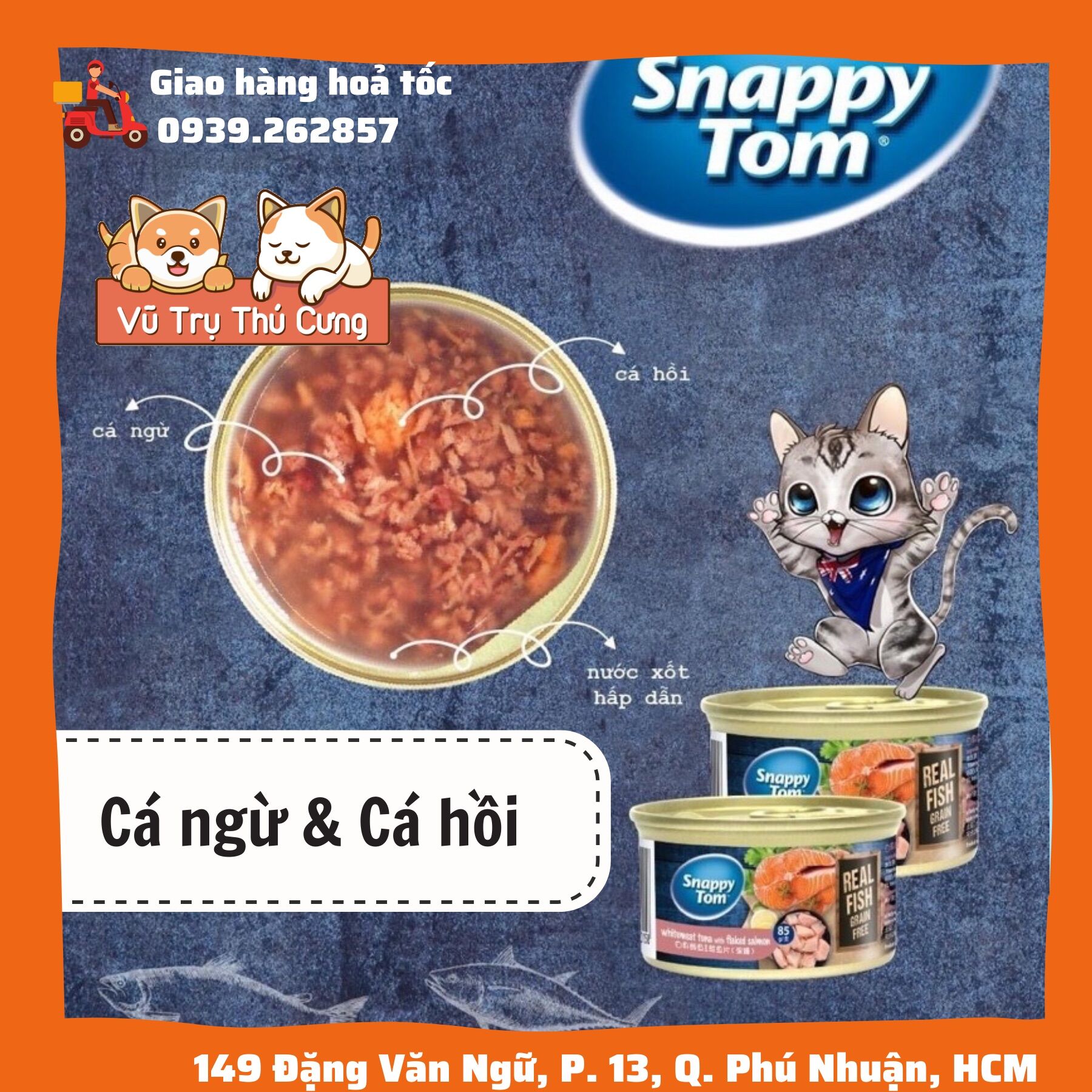 Pate Snappy Tom cho mèo mọi lứa tuổi, lon 85g