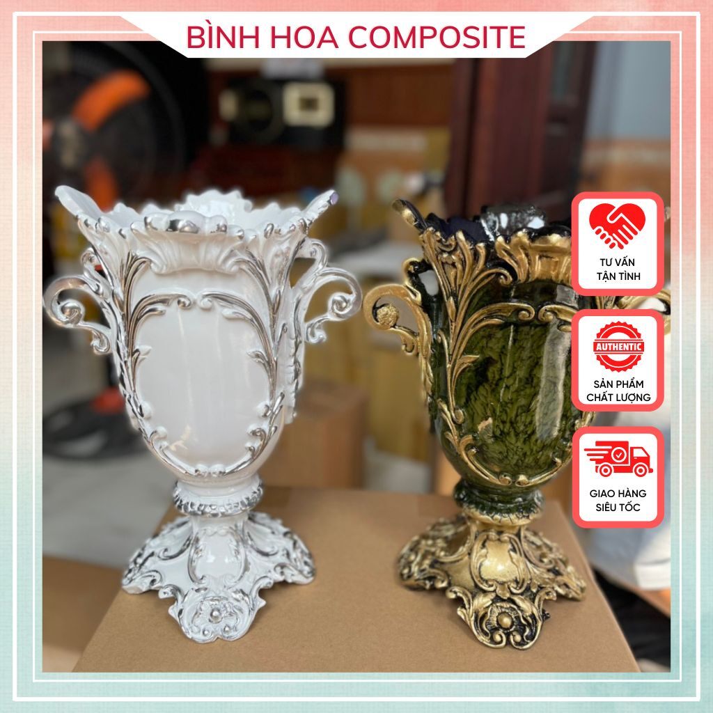 [BH27] Bình Cắm Hoa Composite Dáng Lá Cao Cấp, Độc Lạ, Decor Siêu Đẹp