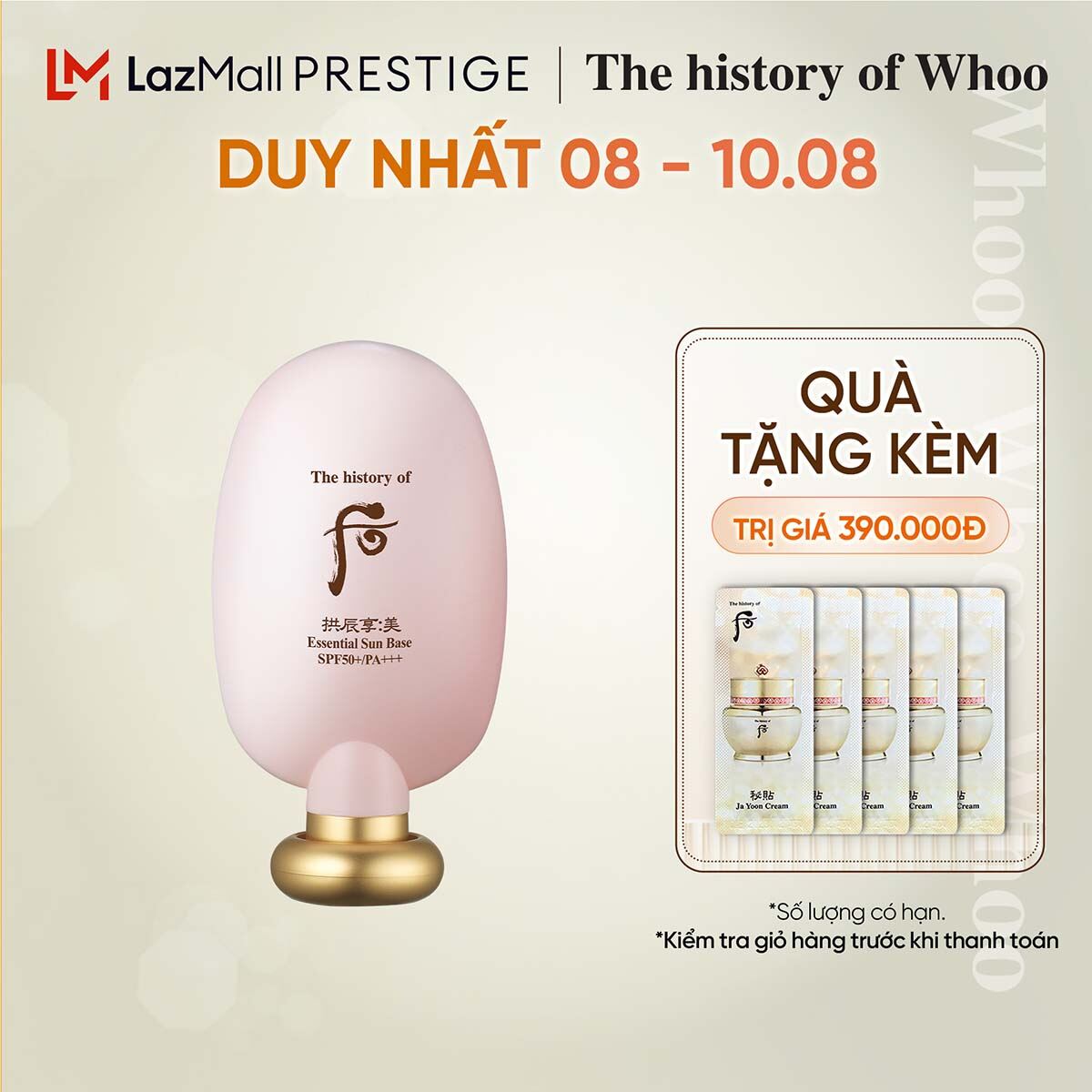 DUY NHẤT 18.08 Phấn chống nắng dạng cushion The history of Whoo