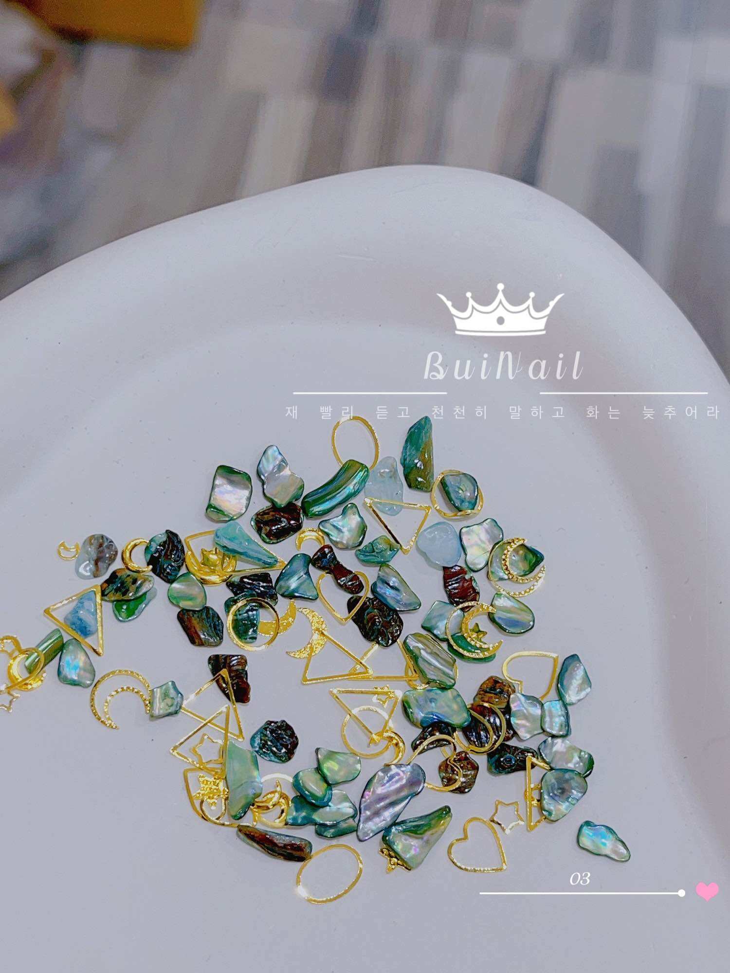 SET XÀ CỪ SỎI MIX KIM LOẠI TONE HÀN NHẬT