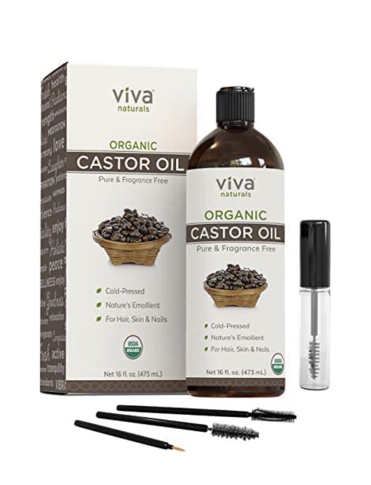 Dầu thầu dầu hữu cơ organic Castor oil Viva Naturals 473ml USA