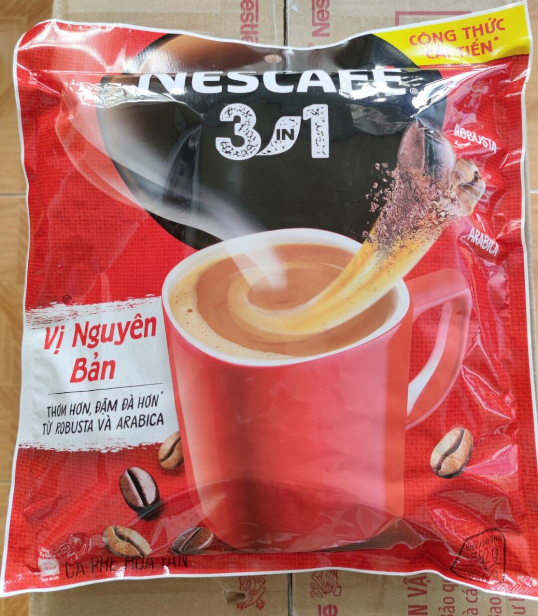 Cà phê hoà tan Nescafe 3in1 bịch đỏ 782g công thức mới