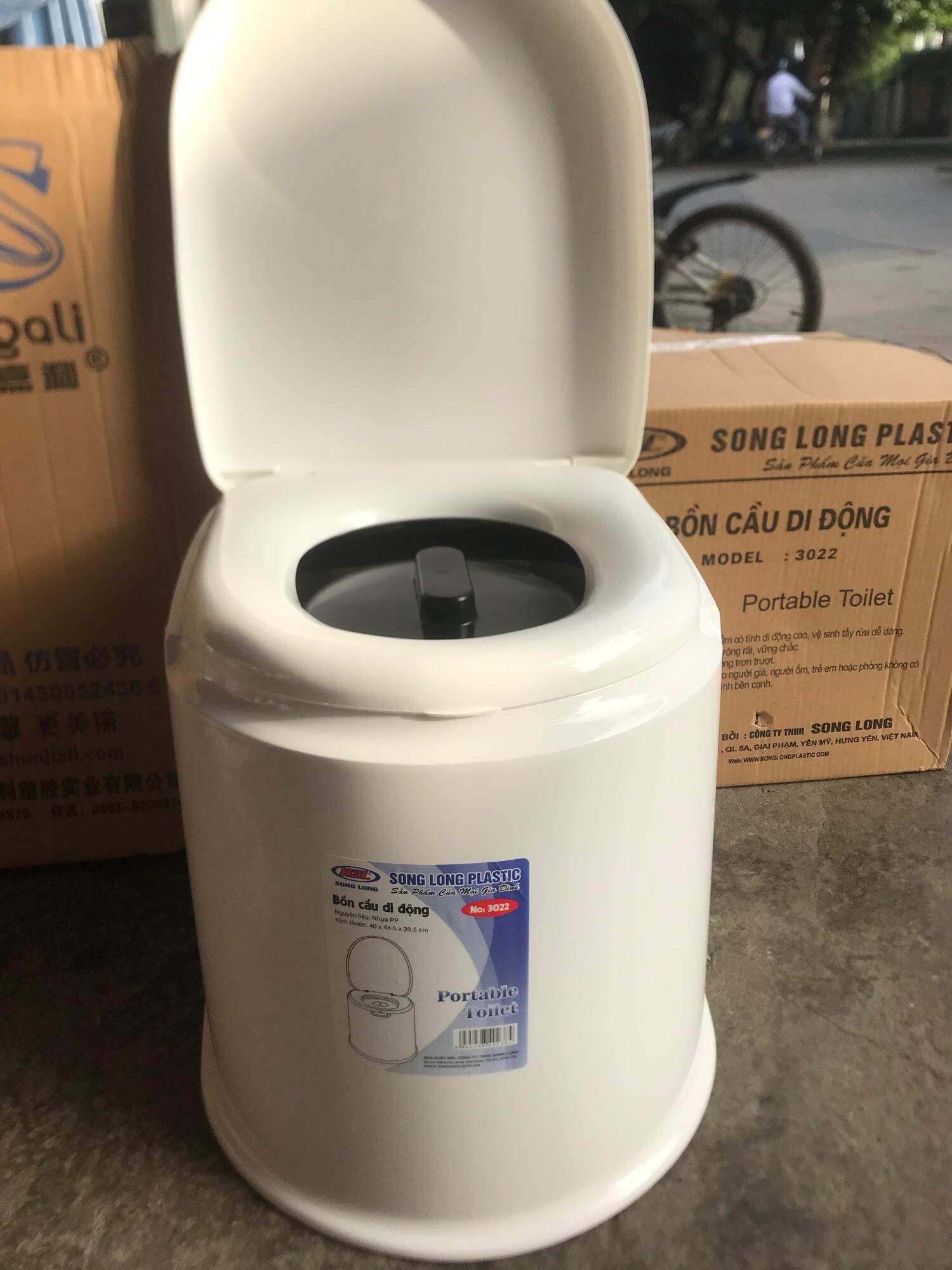 Bô vệ sinh, bô di động giành cho người già, người bệnh, bà bầu có chân đế cao su chống trượt