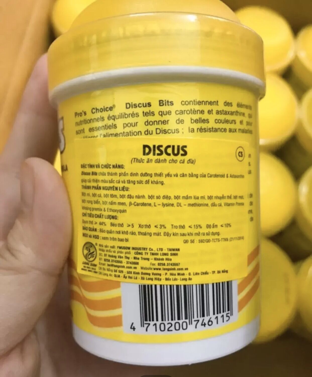 ( COMBO 3 LỌ ) THỨC ĂN CHO CÁ DĨA - DISCUS BITS Hũ 60gr