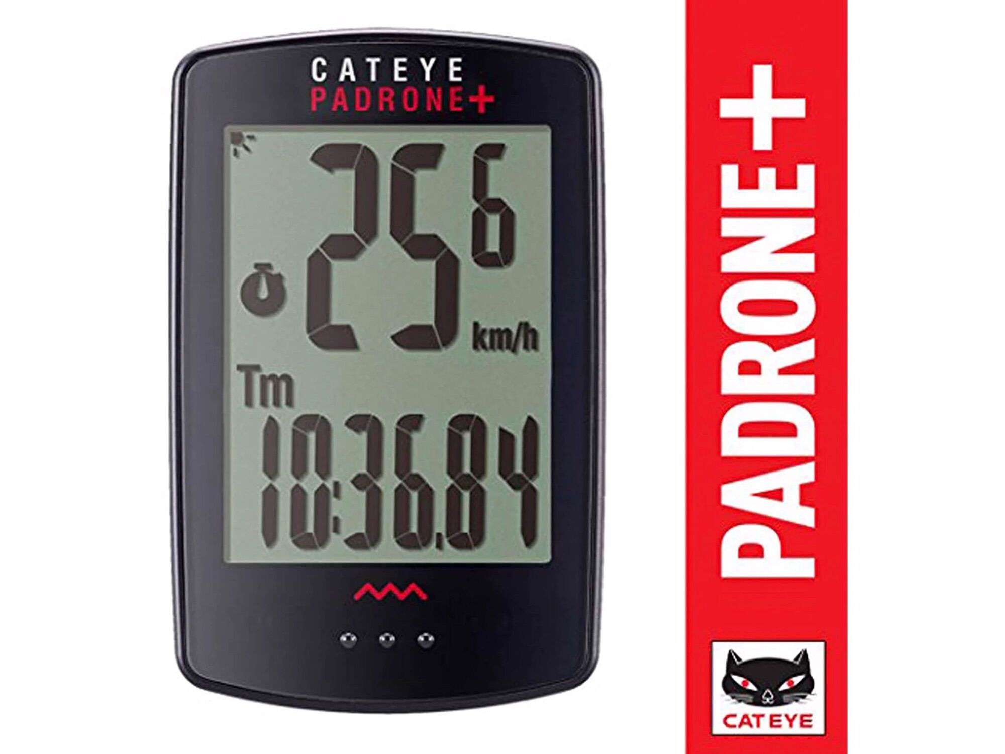Đồng hồ đo tốc độ không dây có đèn nền cateye padrone+