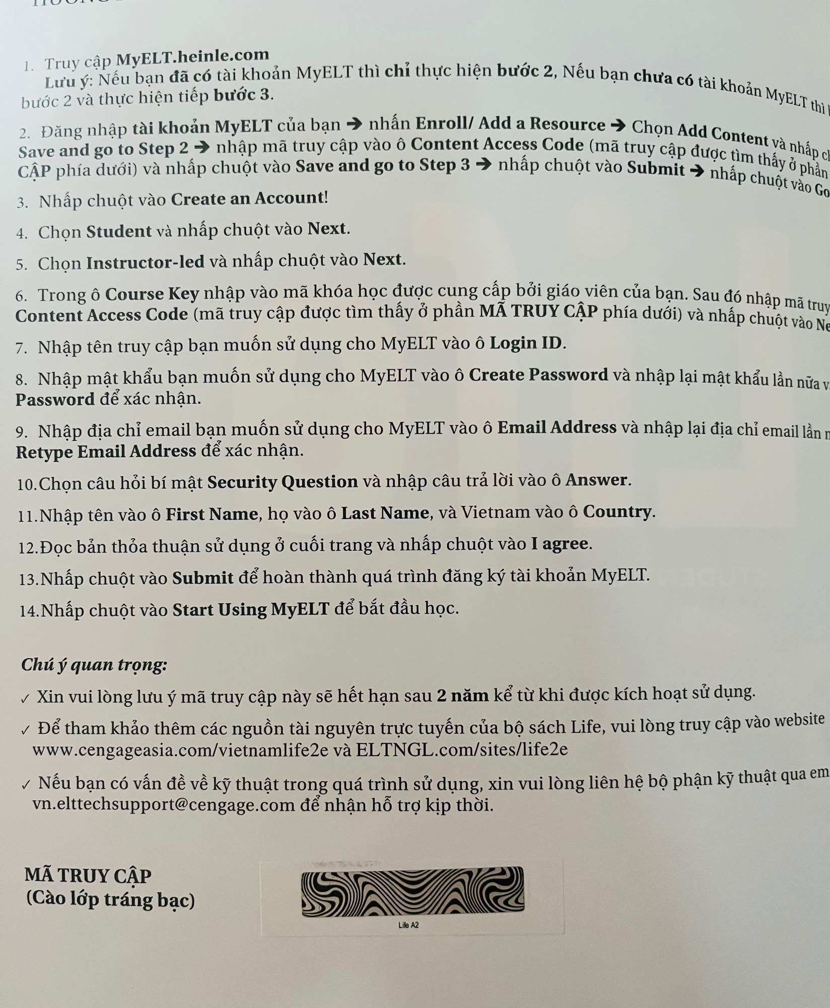 Life A1-A2 (Vietnam Edition) Third Edition