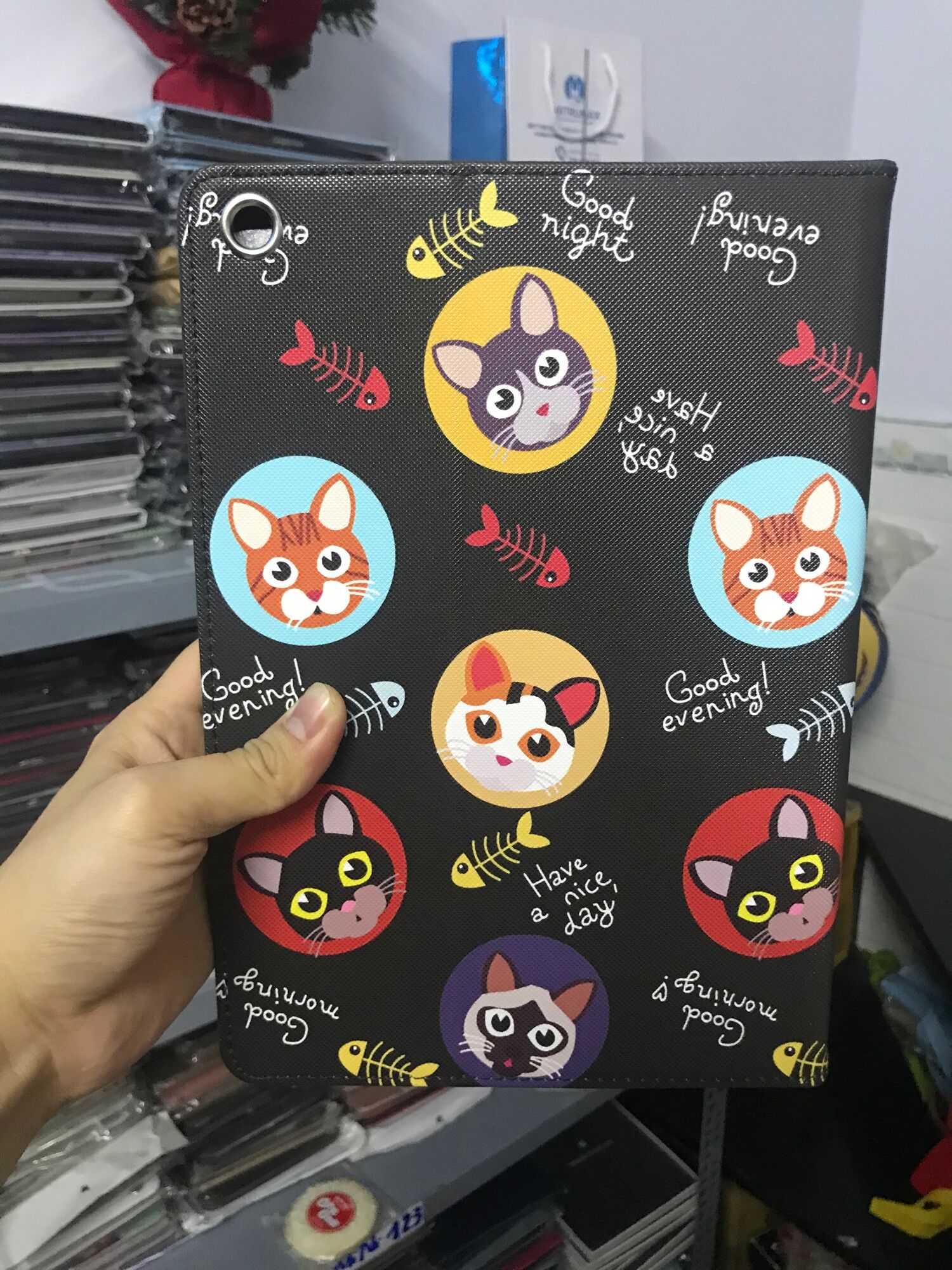 Bao da ipad mini 2/3/4/5 mèo