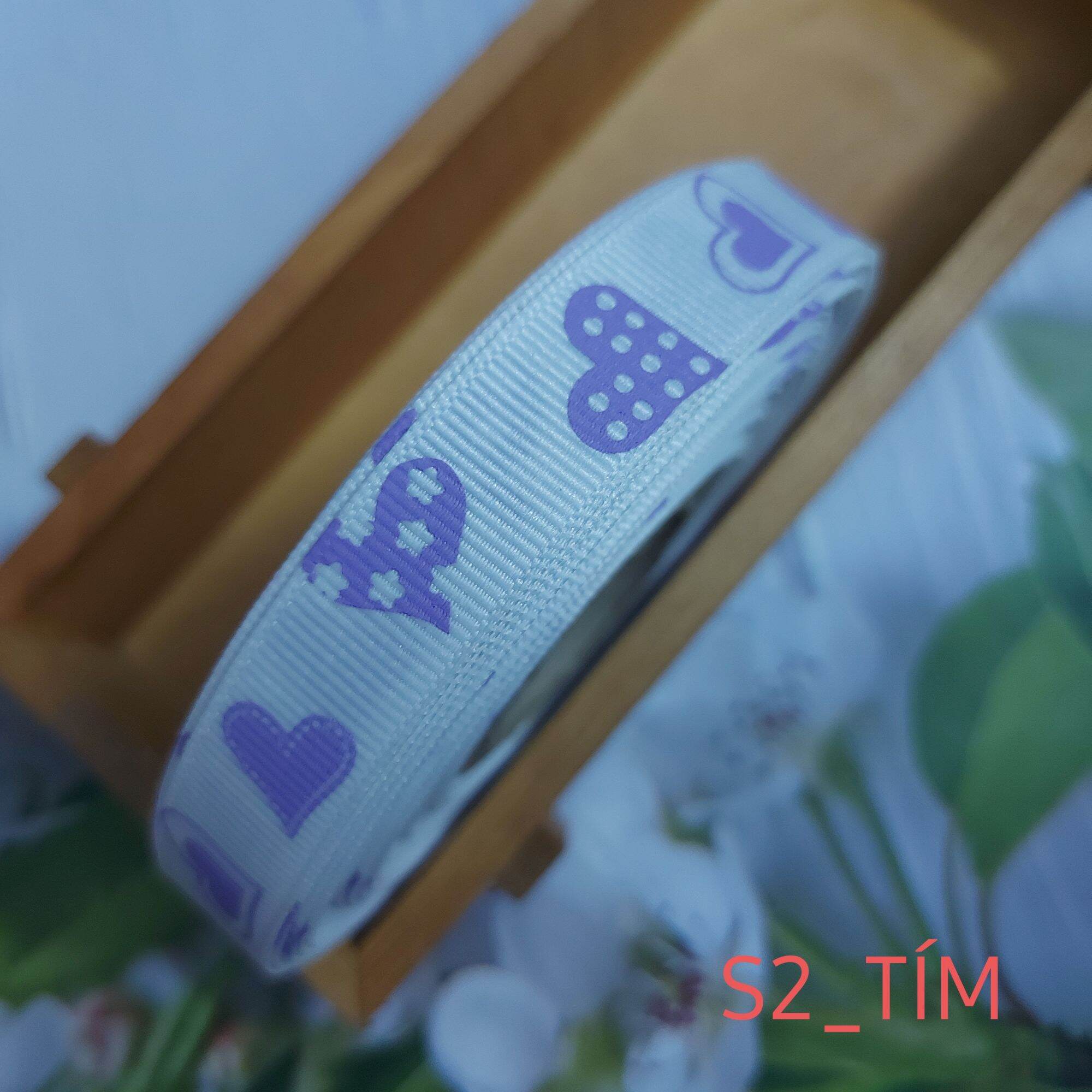Dây 5 mét) ruy băng gân,nguyên liệu thủ công, bản rộng 1.5cm