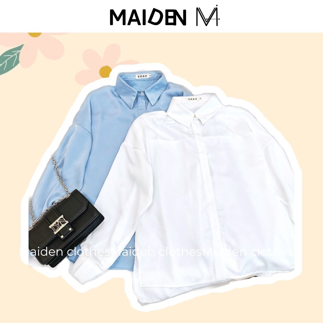 Áo sơ mi dáng xuông chất lụa cao cấp MAIDEN