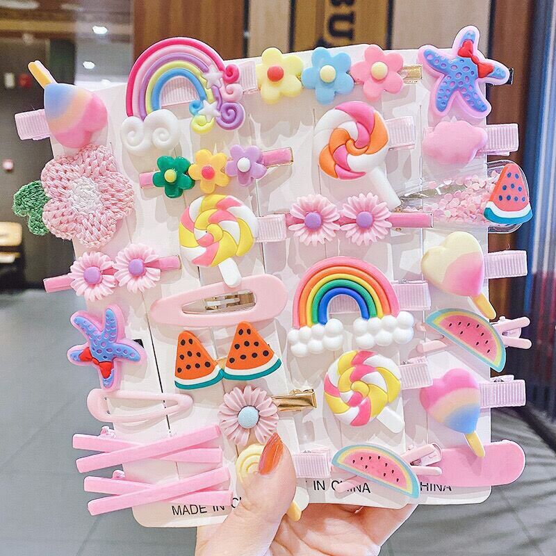 Sét 14 kẹp tóc mái cho bé