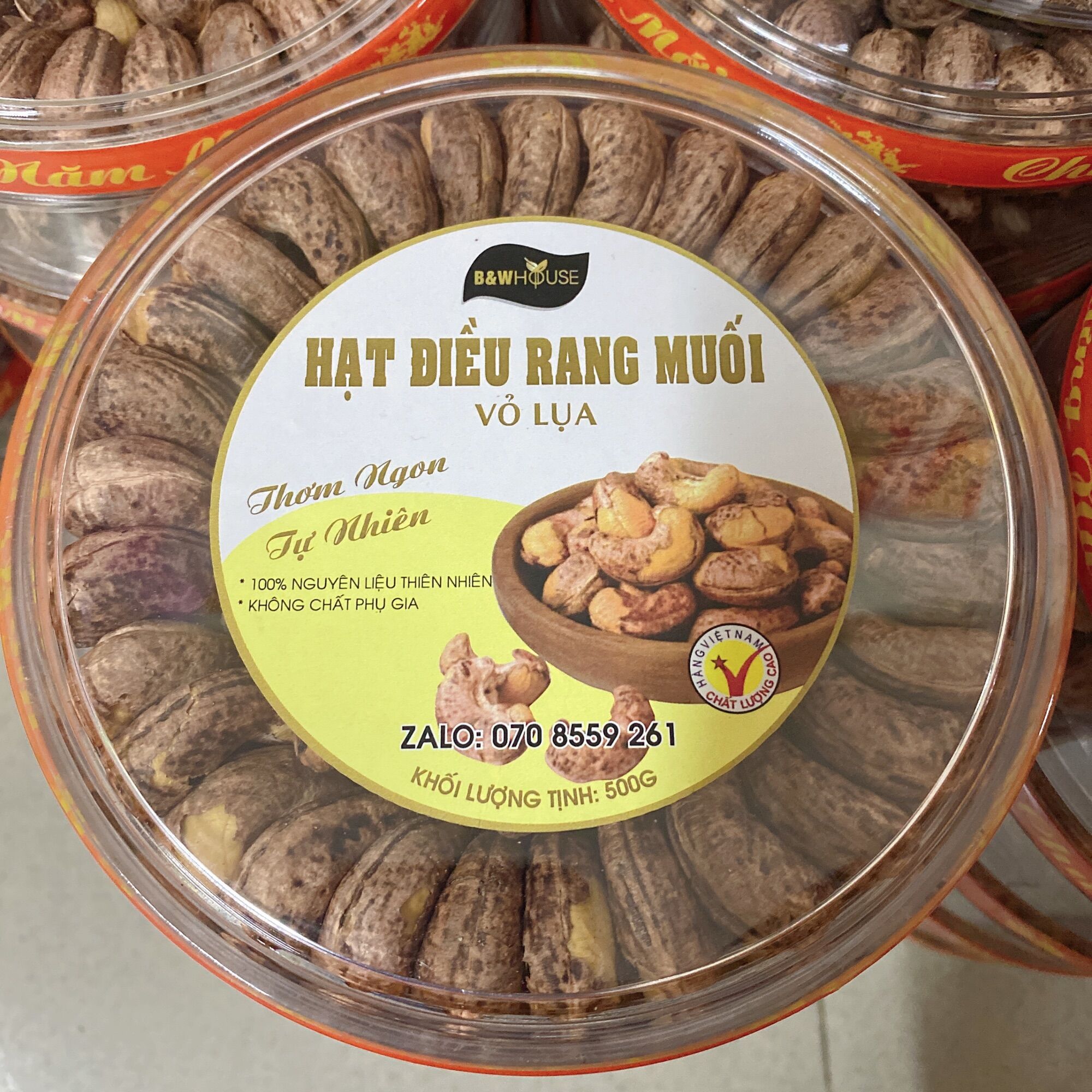 HẠT ĐIỀU LỤA RANG MUỐI BÌNH PHƯỚC 500gr