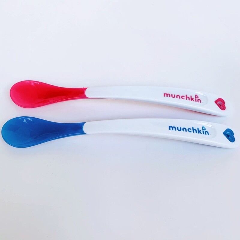 Thìa ăn dặm silicon báo nóng Munchkin Mỹ