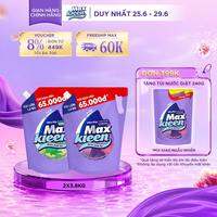 Combo Túi Nước Giặt Xả MaxKleen Hương Huyền Diệu Túi 3.8kg + Hương Vườn Sớm Mai 3.8kg