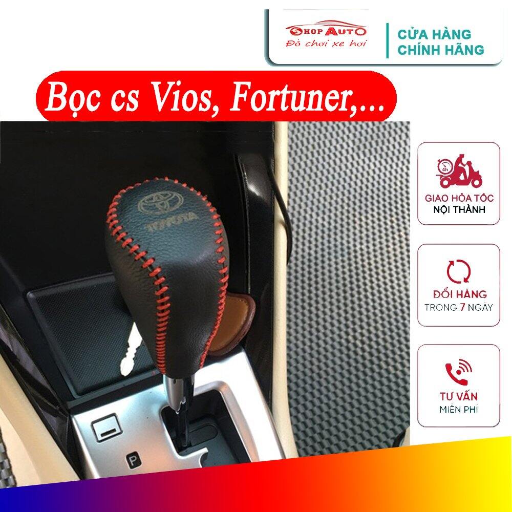 Bọc cần số xe Toyota Vios, bọc cần số xe Toyota Innova, bọc cần số xe Toyota Fortuner, bọc cần số xe Toyota Hilux, bọc phanh tay Toyota Vios| Innova| Fortuner| Hilux đời 2019-2021 Số tự động AT da bò loại tốt giá xưởng