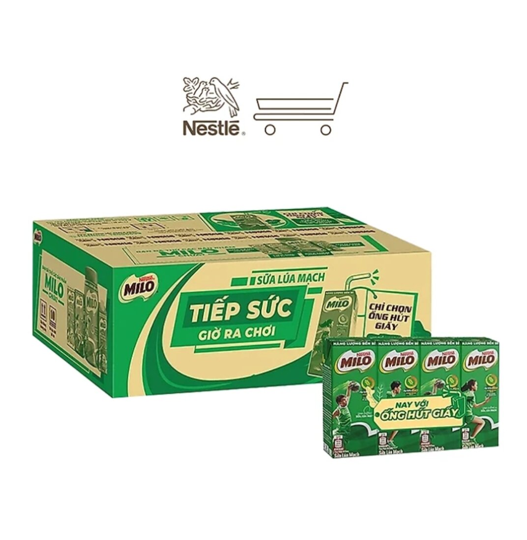 Thùng 48 hộp sữa uống lúa mạch Milo Nestlé 180ml