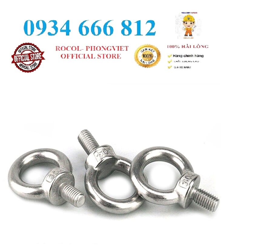 1 cái bulong móc cẩu dương inox304 m6, m8, m10, m12,m14,m16