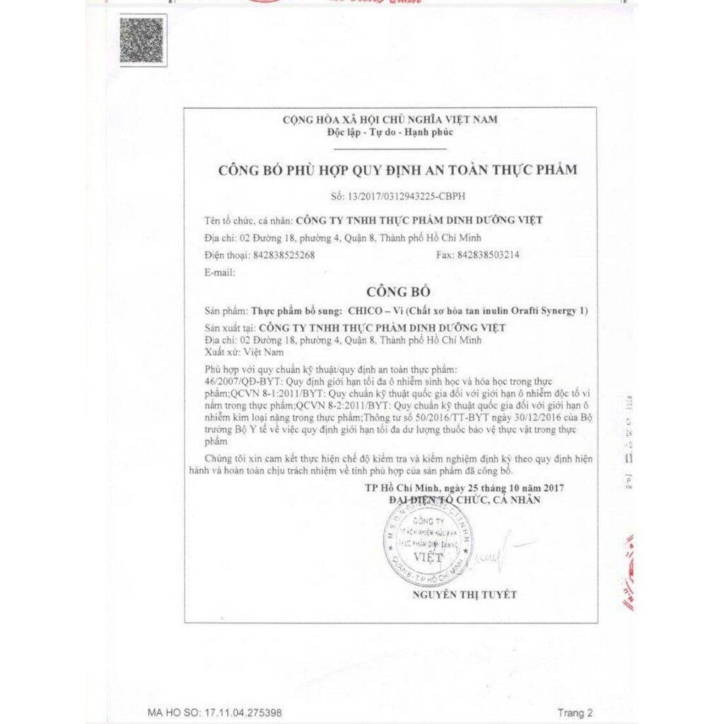 Chico - Vi bổ xung Chất xơ