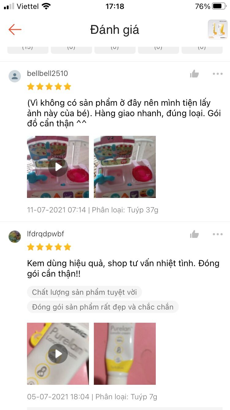 Kem bôi nứt đầu ti Purelan 100 Lanolin