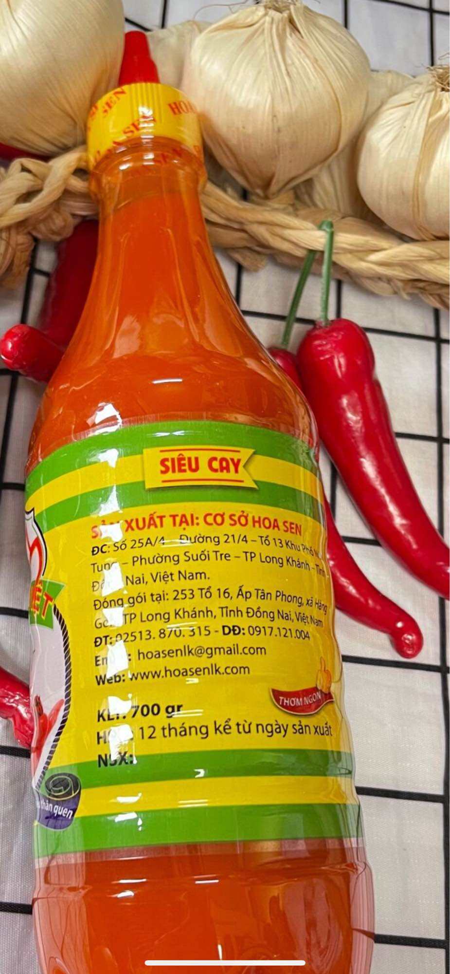 TƯƠNG ỚT TƯƠNG VIỆT HOA SEN 700ML. 