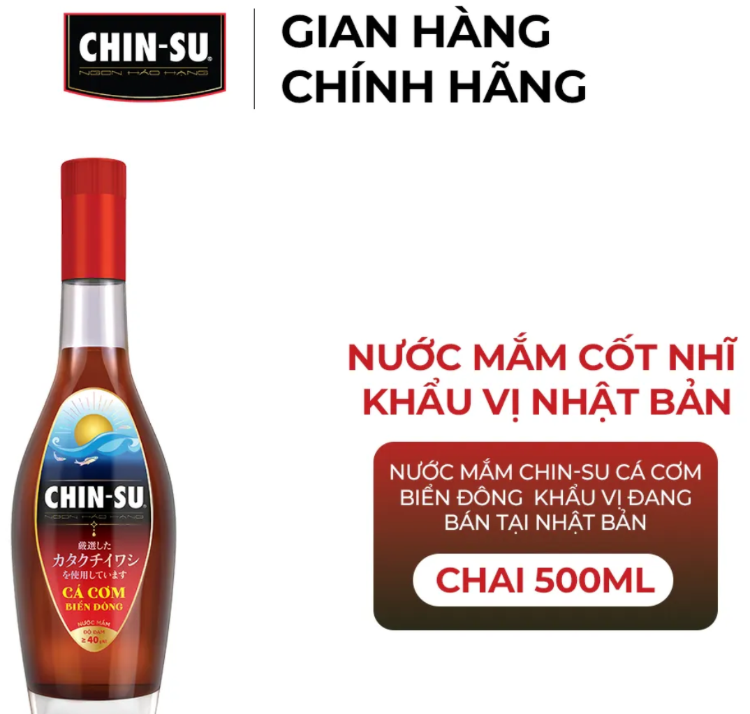 Nước Mắm Cá Cơm Biển Đông Cao Cấp 40 N 500ML Đậm Vị Thơm Ngon - Nhật Bản