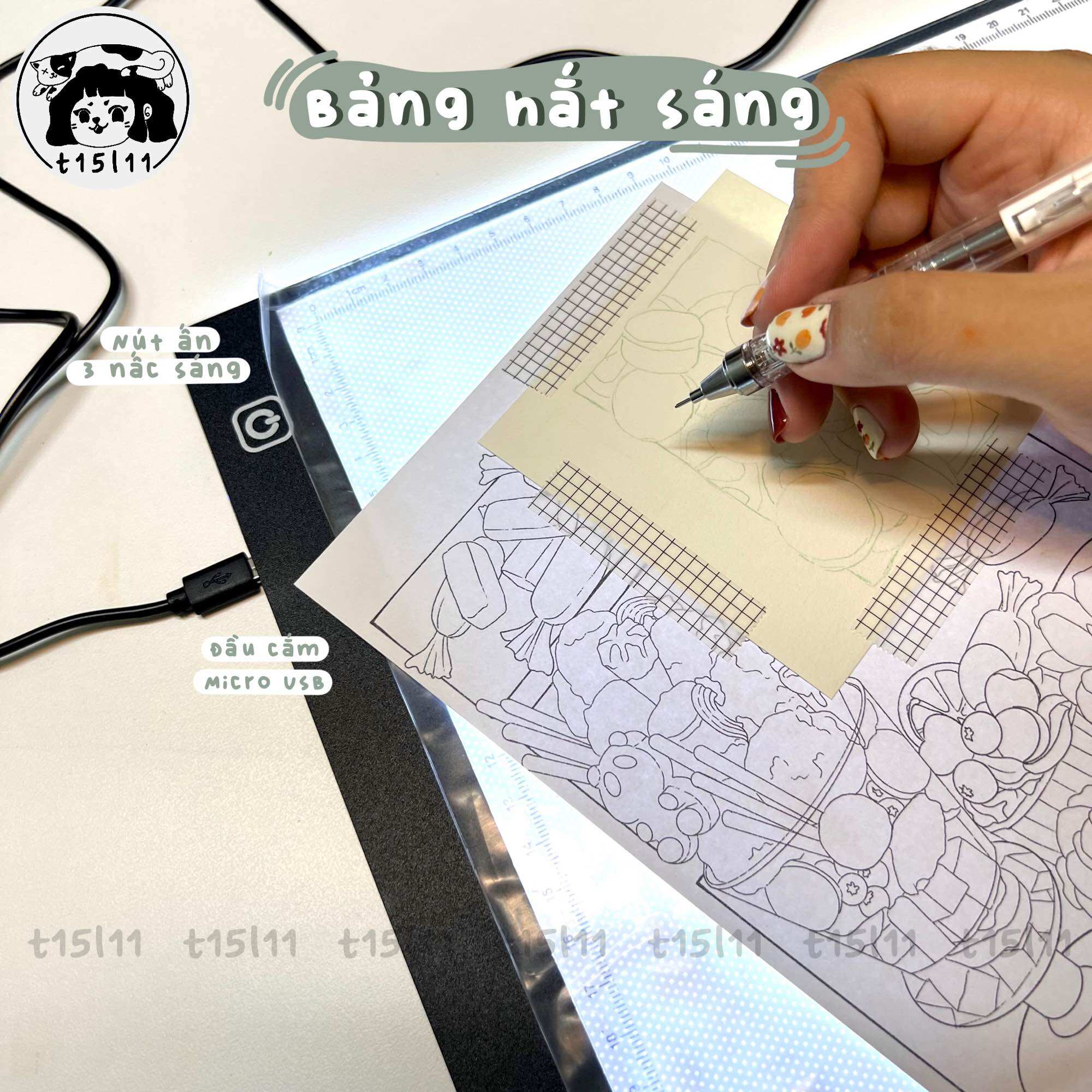 Bảng hắt sáng 3 cấp độ a5/a4